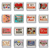 Family Elements DIY Elastic Bracelet Stainless Steel Welding Drip Oil Italian Module Bracelet Accessories Wholesale Family Elements DIY Elastic Bracelet Stainless Steel Welding Drip Oil Italian Module Bracelet Accessories Wholesale