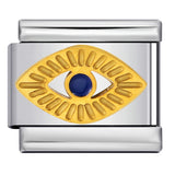 Italian Module Bracelet Devil's Eye Titanium Steel Welding Drip Oil Pattern DIY Elastic Splicing Personalized Strap Chain Italian Module Bracelet Devil's Eye Titanium Steel Welding Drip Oil Pattern DIY Elastic Splicing Personalized Strap Chain