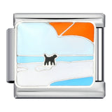 Pet Cat Dog Series Titanium Steel Welding Drip Bracelet Cartoon DIY Italian Module Wholesale Charm Bracelet for Animal Lovers Pet Cat Dog Series Titanium Steel Welding Drip Bracelet Cartoon DIY Italian Module Wholesale Charm Bracelet for Animal Lovers