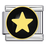 Stainless Steel Welding Drip Oil DIY Bracelet Italian Module Bracelet Round Starry Sky Pattern Elastic Bracelet Stainless Steel Welding Drip Oil DIY Bracelet Italian Module Bracelet Round Starry Sky Pattern Elastic Bracelet