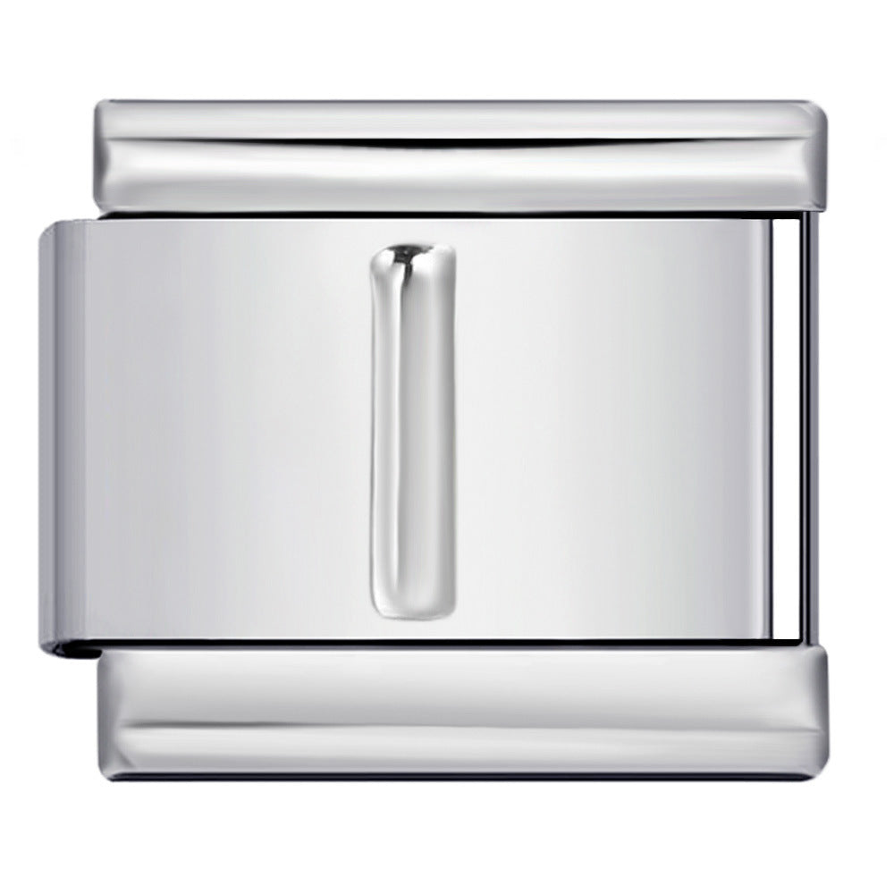 Italian Stainless Steel Silver Raised 26 Letter DIY Module Bracelet with Free Splicing Elastic Watch Strap Italian Stainless Steel Silver Raised 26 Letter DIY Module Bracelet with Free Splicing Elastic Watch Strap