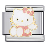 Wholesale DIY Titanium Steel Welded Enamel Drop Charms Italian Link Bracelet Straps with Cute Cartoon Patterns Wholesale DIY Titanium Steel Welded Enamel Drop Charms Italian Link Bracelet Straps with Cute Cartoon Patterns