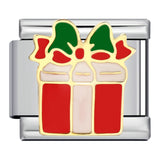 Christmas Series Italian Module Bracelet DIY Stainless Steel Welding Drip Oil Pattern Elastic Splicing Strap Chain Christmas Series Italian Module Bracelet DIY Stainless Steel Welding Drip Oil Pattern Elastic Splicing Strap Chain