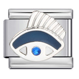 Italian Module Bracelet Devil's Eye Titanium Steel Welding Drip Oil Pattern DIY Elastic Splicing Personalized Strap Chain Italian Module Bracelet Devil's Eye Titanium Steel Welding Drip Oil Pattern DIY Elastic Splicing Personalized Strap Chain