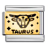 12 Zodiac Sign Italian Modular Bracelet Stainless Steel Gold Plated Enamel DIY Charm Bracelet Jewelry 12 Zodiac Sign Italian Modular Bracelet Stainless Steel Gold Plated Enamel DIY Charm Bracelet Jewelry