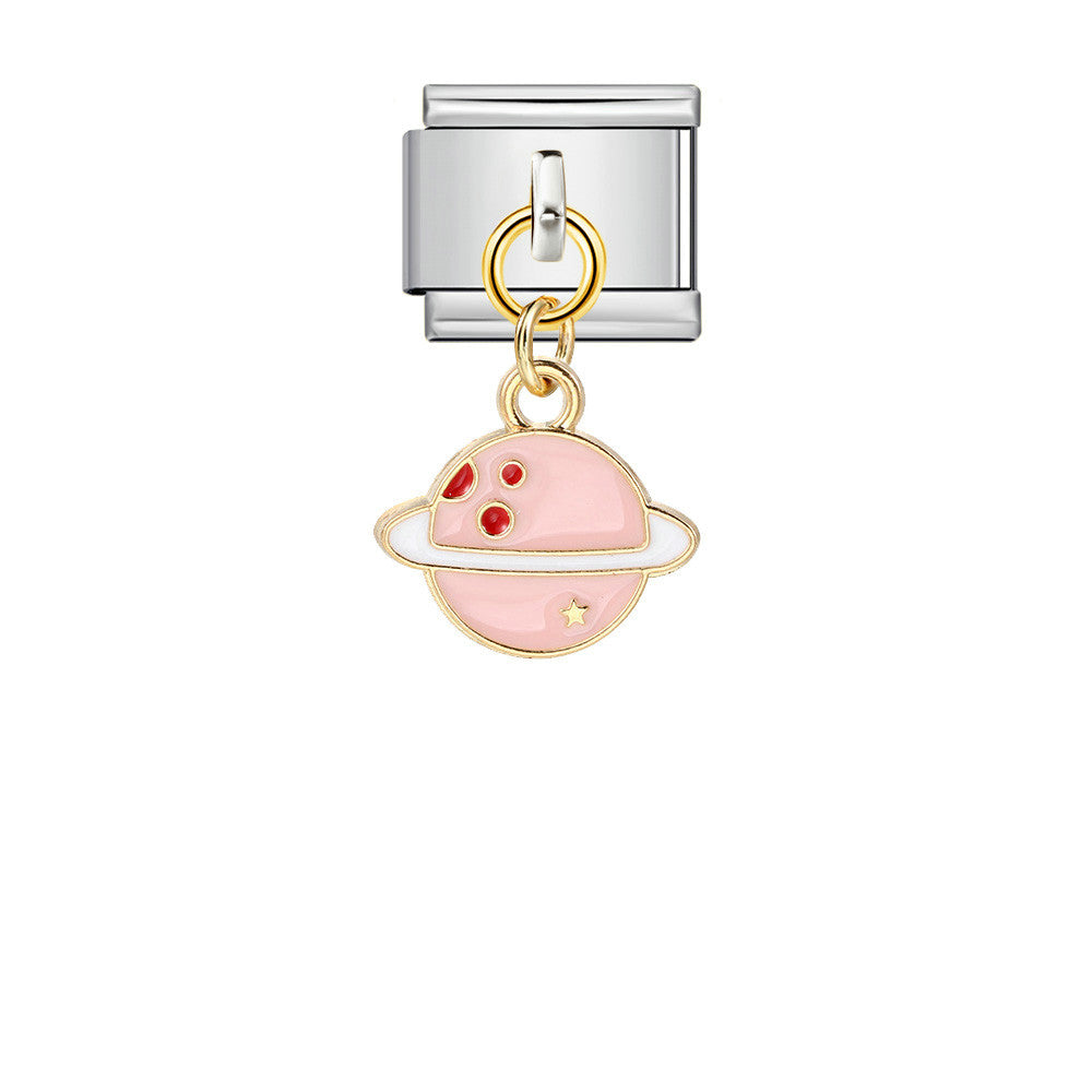 New Cute Pendant Italian Module Bracelet Titanium Steel Hook DIY Drip Oil Elastic Free Splicing Strap Chain New Cute Pendant Italian Module Bracelet Titanium Steel Hook DIY Drip Oil Elastic Free Splicing Strap Chain