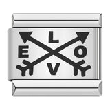 Cross Border Hot Selling Laser Engraving Heart-shaped Series Titanium Steel Handmade DIY Italian Module Bracelet Wholesale Cross Border Hot Selling Laser Engraving Heart-shaped Series Titanium Steel Handmade DIY Italian Module Bracelet Wholesale