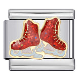 Christmas Series DIY Elastic Bracelet Stainless Steel Welding Drip Oil Italian Module Bracelet New Year's Gift Christmas Series DIY Elastic Bracelet Stainless Steel Welding Drip Oil Italian Module Bracelet New Year's Gift