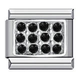 Diamond Studded Square Stainless Steel DIY Italian Module Bracelet Italian Charm Bracelet Diamond Studded Square Stainless Steel DIY Italian Module Bracelet Italian Charm Bracelet