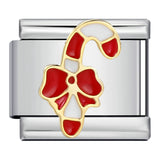 Christmas Series Italian Module Bracelet DIY Stainless Steel Welding Drip Oil Pattern Elastic Splicing Strap Chain Christmas Series Italian Module Bracelet DIY Stainless Steel Welding Drip Oil Pattern Elastic Splicing Strap Chain