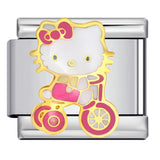 Cute Cartoon Cat Titanium Steel Welded Drip Bracelet DIY Italian Modular Charm Friendship Gift for Besties Cute Cartoon Cat Titanium Steel Welded Drip Bracelet DIY Italian Modular Charm Friendship Gift for Besties