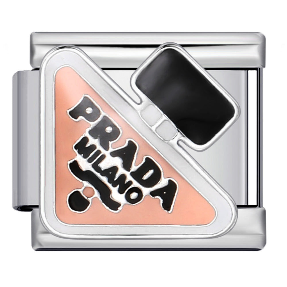 Valentine's Day Gift Perfume Lipstick Italian Module Bracelet Titanium Steel Gold Plated Welding DIY Watch Band Chain Bracelet Valentine's Day Gift Perfume Lipstick Italian Module Bracelet Titanium Steel Gold Plated Welding DIY Watch Band Chain Bracelet