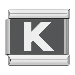 Laser Engraved 26 English Letters Italian Module Bracelet Stainless Steel Bracelet Italian Bracelet Laser Engraved 26 English Letters Italian Module Bracelet Stainless Steel Bracelet Italian Bracelet