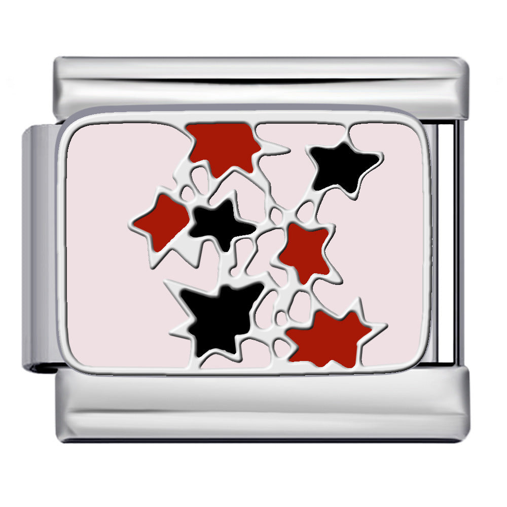 European and American Popular Fashion DIY Elastic Strap Chain Titanium Steel Welded Drip Oil Pattern Italian Module Bracelet European and American Popular Fashion DIY Elastic Strap Chain Titanium Steel Welded Drip Oil Pattern Italian Module Bracelet