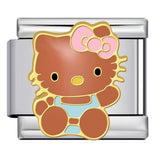 New Cute Cartoon Pattern Italian Module Bracelet Titanium Steel Gold Plated Welding DIY Strap Chain Bracelet New Cute Cartoon Pattern Italian Module Bracelet Titanium Steel Gold Plated Welding DIY Strap Chain Bracelet