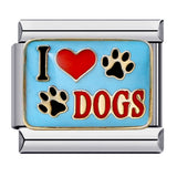 Pet Cat Dog Series Titanium Steel Welding Drip Bracelet Cartoon DIY Italian Module Wholesale Charm Bracelet for Animal Lovers Pet Cat Dog Series Titanium Steel Welding Drip Bracelet Cartoon DIY Italian Module Wholesale Charm Bracelet for Animal Lovers