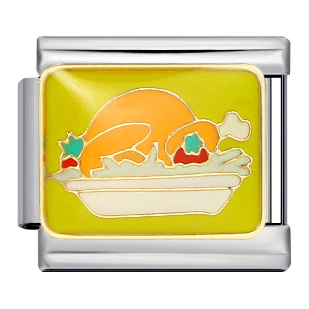 New Thanksgiving Series DIY Bracelet Stainless Steel Italian Module Bracelet Titanium Steel Welded Drip Oil Strap Chain New Thanksgiving Series DIY Bracelet Stainless Steel Italian Module Bracelet Titanium Steel Welded Drip Oil Strap Chain