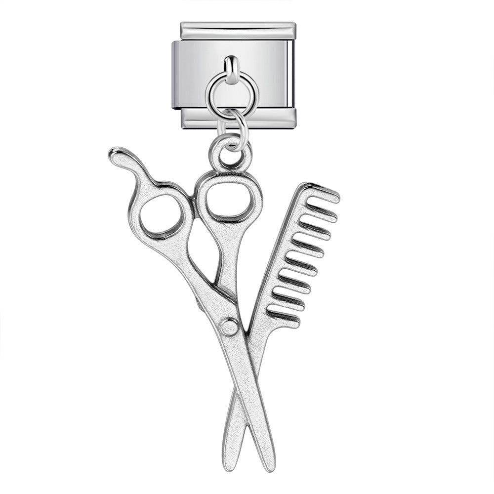 Single Hook Pendant Italian Module Bracelet Titanium Steel Splicing Strap Chain Italian Charm Single Hook Pendant Italian Module Bracelet Titanium Steel Splicing Strap Chain Italian Charm