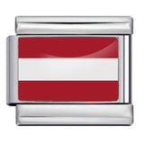 Hot Selling New World Flag Photo Dropper Series Titanium Steel DIY Italian Module Bracelet Accessories Wholesale Hot Selling New World Flag Photo Dropper Series Titanium Steel DIY Italian Module Bracelet Accessories Wholesale