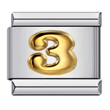 New titanium steel concave convex Arabic numerals DIY Italian module bracelet Italian Module New titanium steel concave convex Arabic numerals DIY Italian module bracelet Italian Module