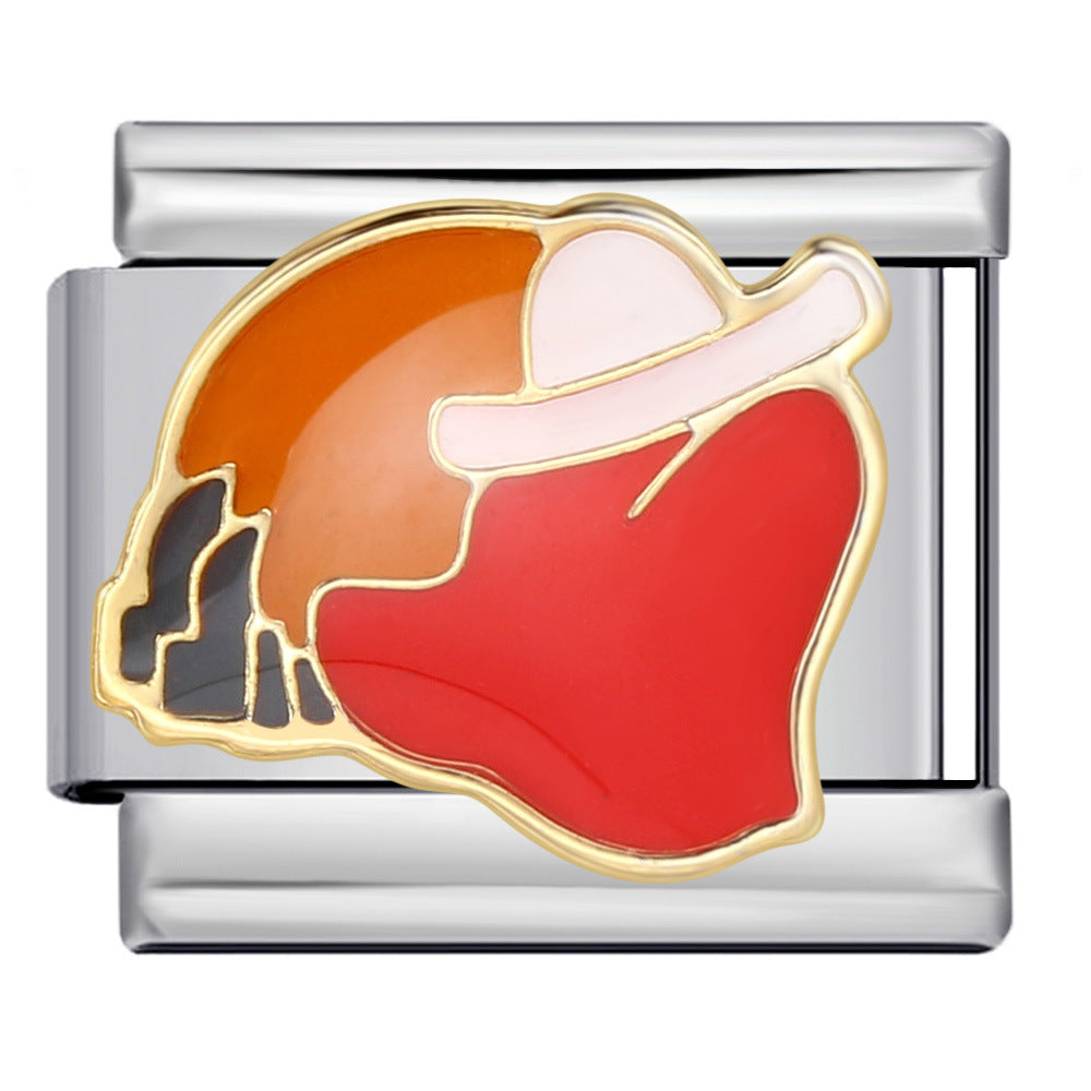 Architectural Logo Italian Module Bracelet DIY Welding Drip Oil Bracelet Elastic Splicing Stainless Steel Strap Chain Architectural Logo Italian Module Bracelet DIY Welding Drip Oil Bracelet Elastic Splicing Stainless Steel Strap Chain