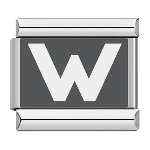 Laser Engraved 26 English Letters Italian Module Bracelet Stainless Steel Bracelet Italian Bracelet Laser Engraved 26 English Letters Italian Module Bracelet Stainless Steel Bracelet Italian Bracelet