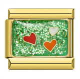 Gold Bottom Tourist Resort Scenery Pattern Italian Module Bracelet DIY Welding Drip Oil Stainless Steel Strap Chain Gold Bottom Tourist Resort Scenery Pattern Italian Module Bracelet DIY Welding Drip Oil Stainless Steel Strap Chain