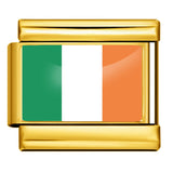 Gold Base World Flag Photo Resin Italian Charm Bracelet DIY Stainless Steel Stretch Watch Band Wristband Gold Base World Flag Photo Resin Italian Charm Bracelet DIY Stainless Steel Stretch Watch Band Wristband