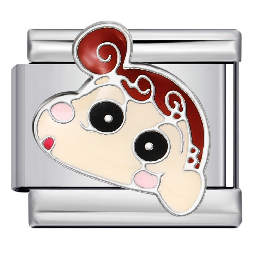 New Cartoon Character Italian Modular Bracelet Stainless Steel Welded DIY Stretch Link Bracelet New Cartoon Character Italian Modular Bracelet Stainless Steel Welded DIY Stretch Link Bracelet