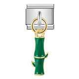 Single Silver Bottom Flower Pendant Italian Module Bracelet Stainless Steel Gold Plated Drip Oil DIY Hook Bracelet Single Silver Bottom Flower Pendant Italian Module Bracelet Stainless Steel Gold Plated Drip Oil DIY Hook Bracelet