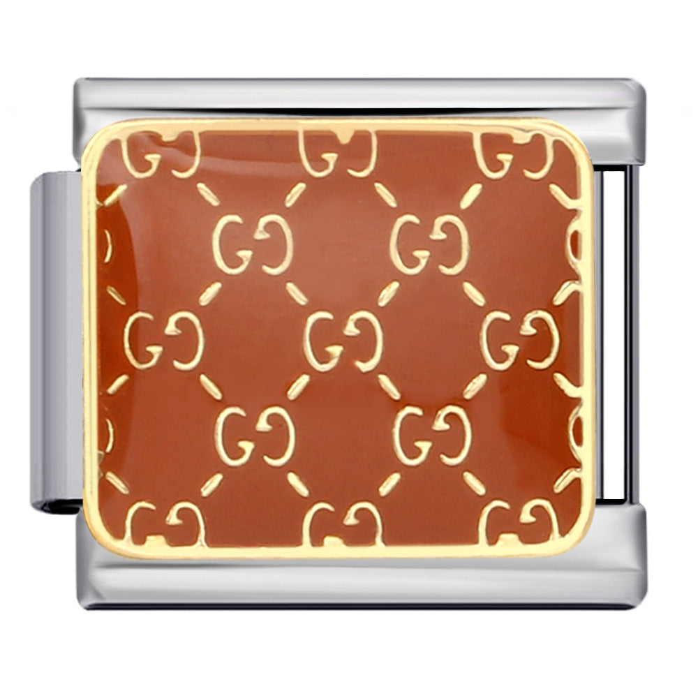 European and American Cross Border Cartoon Character Italian Module Bracelet Titanium Steel Welding Drip Oil Pattern DIY Splicing Bracelet European and American Cross Border Cartoon Character Italian Module Bracelet Titanium Steel Welding Drip Oil Pattern DIY Splicing Bracelet