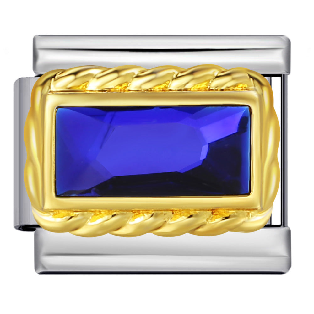 Colorful Zircon Italian Module Bracelet Titanium Steel Welding DIY Elastic Splicing Assembly Bracelet Accessories Wholesale Colorful Zircon Italian Module Bracelet Titanium Steel Welding DIY Elastic Splicing Assembly Bracelet Accessories Wholesale