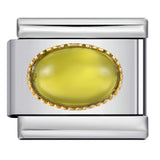 New Gold and Silver Bottom Micro Inlaid Oval Colored Stone Italian Module Bracelet DIY Titanium Steel Welding Oil Dripping Bracelet New Gold and Silver Bottom Micro Inlaid Oval Colored Stone Italian Module Bracelet DIY Titanium Steel Welding Oil Dripping Bracelet