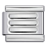 Concave Silver Titanium Steel Stamping Pattern DIY Italian Module Bracelet Italian Charm Bracelet Concave Silver Titanium Steel Stamping Pattern DIY Italian Module Bracelet Italian Charm Bracelet