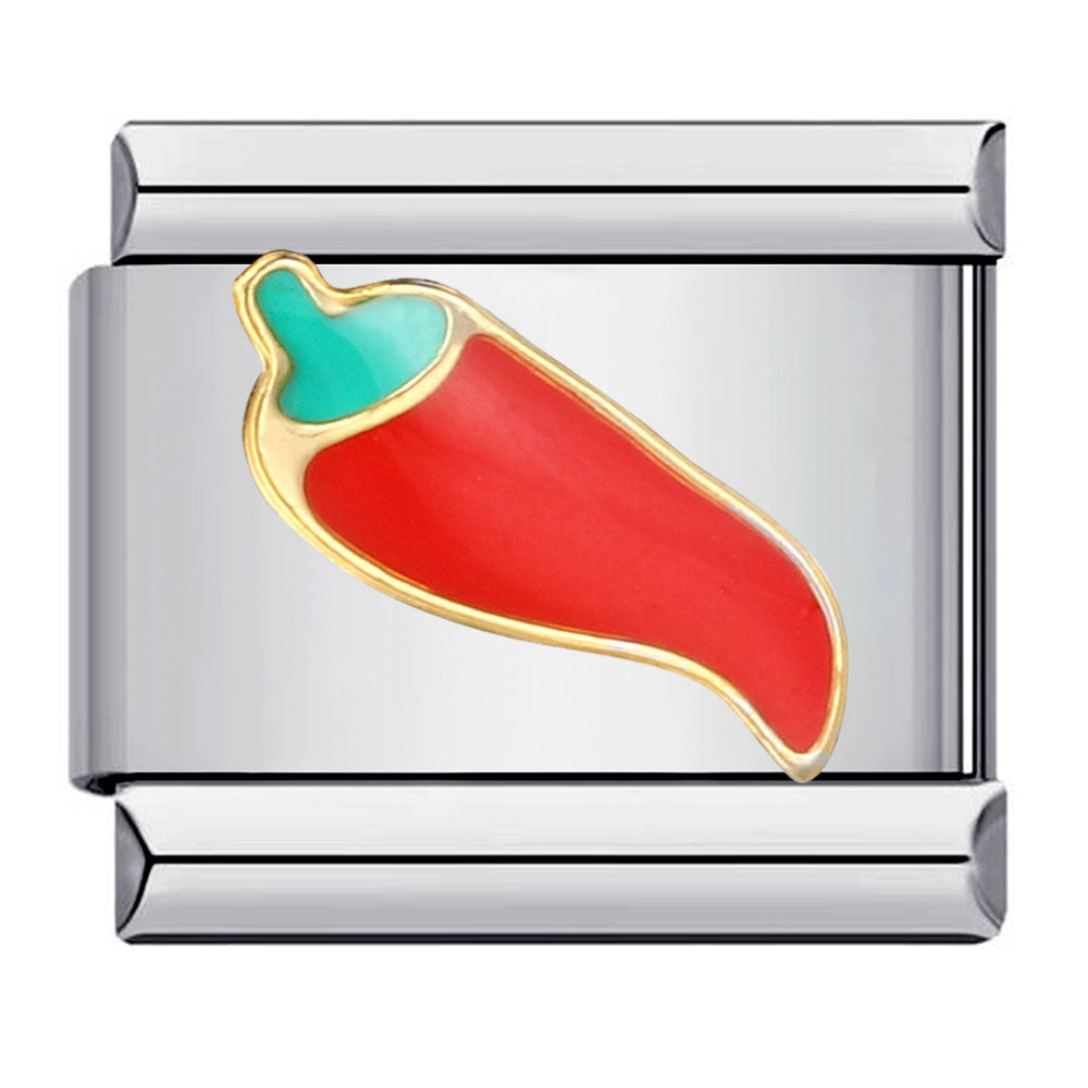 Summer Colorful Vegetable and Fruit Series Italian Module Bracelet Titanium Steel Welding Drip Oil DIY Personalized Splicing Bracelet Summer Colorful Vegetable and Fruit Series Italian Module Bracelet Titanium Steel Welding Drip Oil DIY Personalized Splicing Bracelet