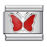 Titanium Steel Love Butterfly Stamping Pattern Color Drip Oil DIY Italian Module Bracelet Italian Charm Reference Knowledge 70/1000 T Titanium Steel Love Butterfly Stamping Pattern Color Drip Oil DIY Italian Module Bracelet Italian Charm Reference Knowledge 70/1000 T