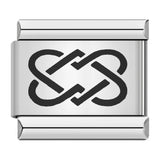 Cross Border Hot Selling Laser Engraving Heart-shaped Series Titanium Steel Handmade DIY Italian Module Bracelet Wholesale Cross Border Hot Selling Laser Engraving Heart-shaped Series Titanium Steel Handmade DIY Italian Module Bracelet Wholesale