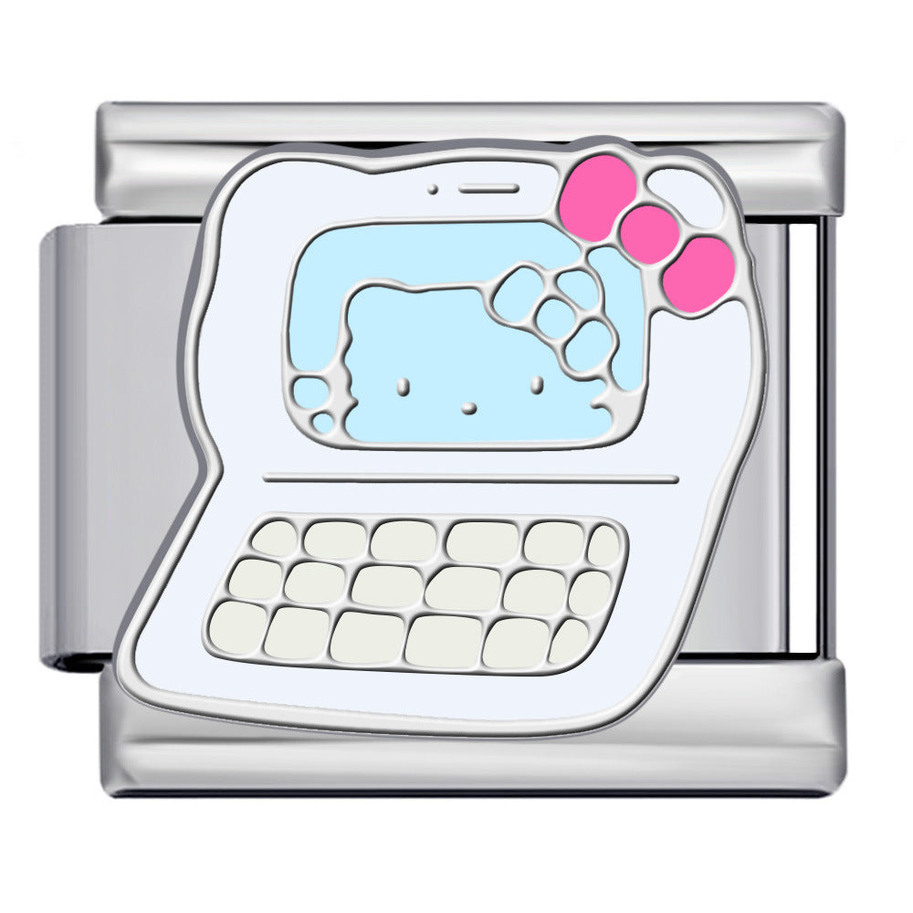 New Cute Cartoon Pattern Italian Module Bracelet Titanium Steel Gold Plated Welding DIY Strap Chain Bracelet New Cute Cartoon Pattern Italian Module Bracelet Titanium Steel Gold Plated Welding DIY Strap Chain Bracelet