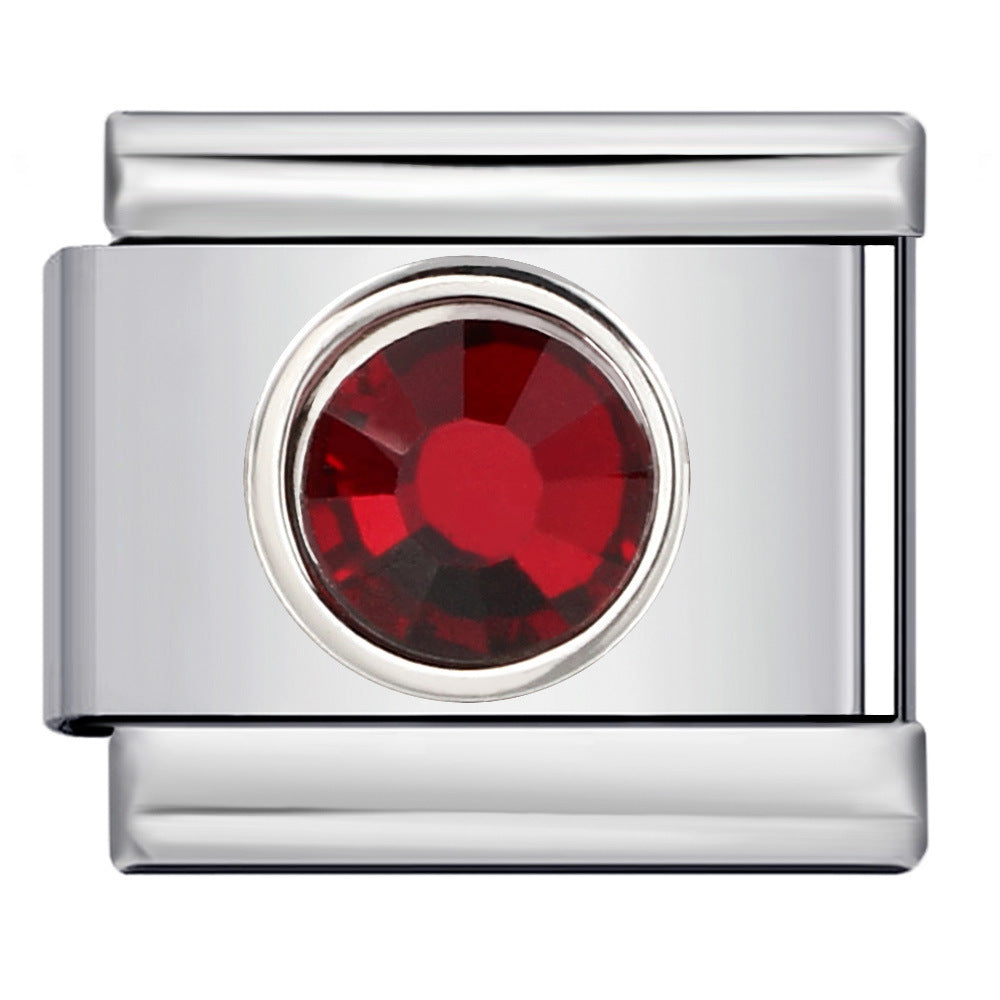 New Circle Colored Stone Italian Module Bracelet Stainless Steel Welding DIY Simple Fashion Bracelet Strap Chain New Circle Colored Stone Italian Module Bracelet Stainless Steel Welding DIY Simple Fashion Bracelet Strap Chain