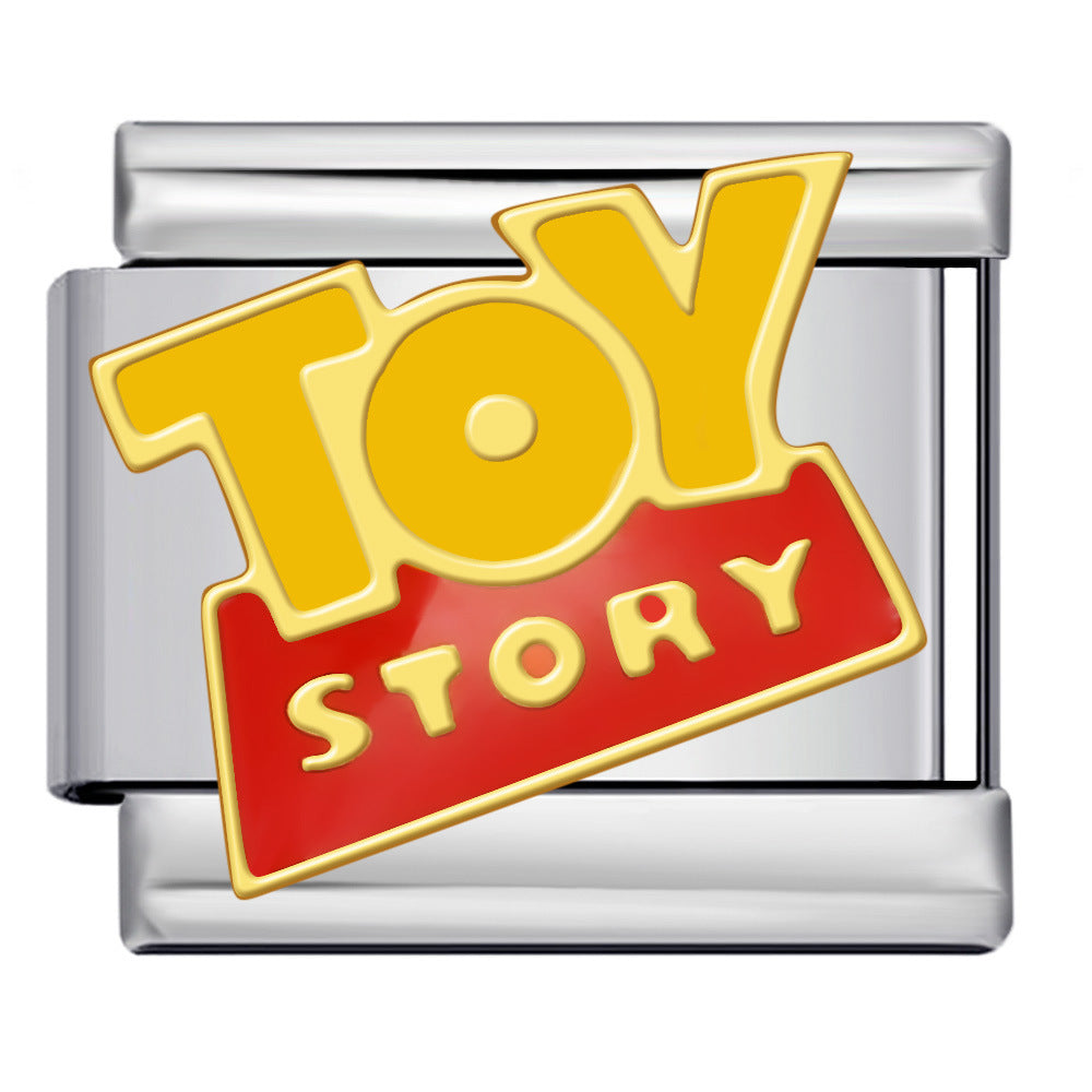 New Titanium Steel Welded Cartoon Italian Modular Bracelet Fashion DIY Stretch Bangle Splice Strap Chain New Titanium Steel Welded Cartoon Italian Modular Bracelet Fashion DIY Stretch Bangle Splice Strap Chain