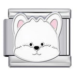 Cute Cartoon Dog Cute Pet Series Titanium Steel Welding Drip Oil DIY Italian Module Bracelet Accessories Cute Cartoon Dog Cute Pet Series Titanium Steel Welding Drip Oil DIY Italian Module Bracelet Accessories