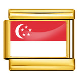 Gold Base World Flag Photo Resin Italian Charm Bracelet DIY Stainless Steel Stretch Watch Band Wristband Gold Base World Flag Photo Resin Italian Charm Bracelet DIY Stainless Steel Stretch Watch Band Wristband