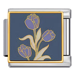 Square Flower Italian Module Bracelet Titanium Steel Welding Drip Oil Pattern DIY Strap Chain Accessories Wholesale Square Flower Italian Module Bracelet Titanium Steel Welding Drip Oil Pattern DIY Strap Chain Accessories Wholesale