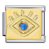 Cross Border New Devil's Eye Italian Module Bracelet Titanium Steel Welding Drip Oil Cartoon DIY Elastic Bracelet Cross Border New Devil's Eye Italian Module Bracelet Titanium Steel Welding Drip Oil Cartoon DIY Elastic Bracelet