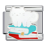 Pet Cat Dog Series Titanium Steel Welding Drip Bracelet Cartoon DIY Italian Module Wholesale Charm Bracelet for Animal Lovers Pet Cat Dog Series Titanium Steel Welding Drip Bracelet Cartoon DIY Italian Module Wholesale Charm Bracelet for Animal Lovers