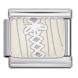 Pink Pattern Italian Module Bracelet Titanium Steel Welding Drip Oil Pattern DIY Bracelet Gift for Girls Pink Pattern Italian Module Bracelet Titanium Steel Welding Drip Oil Pattern DIY Bracelet Gift for Girls