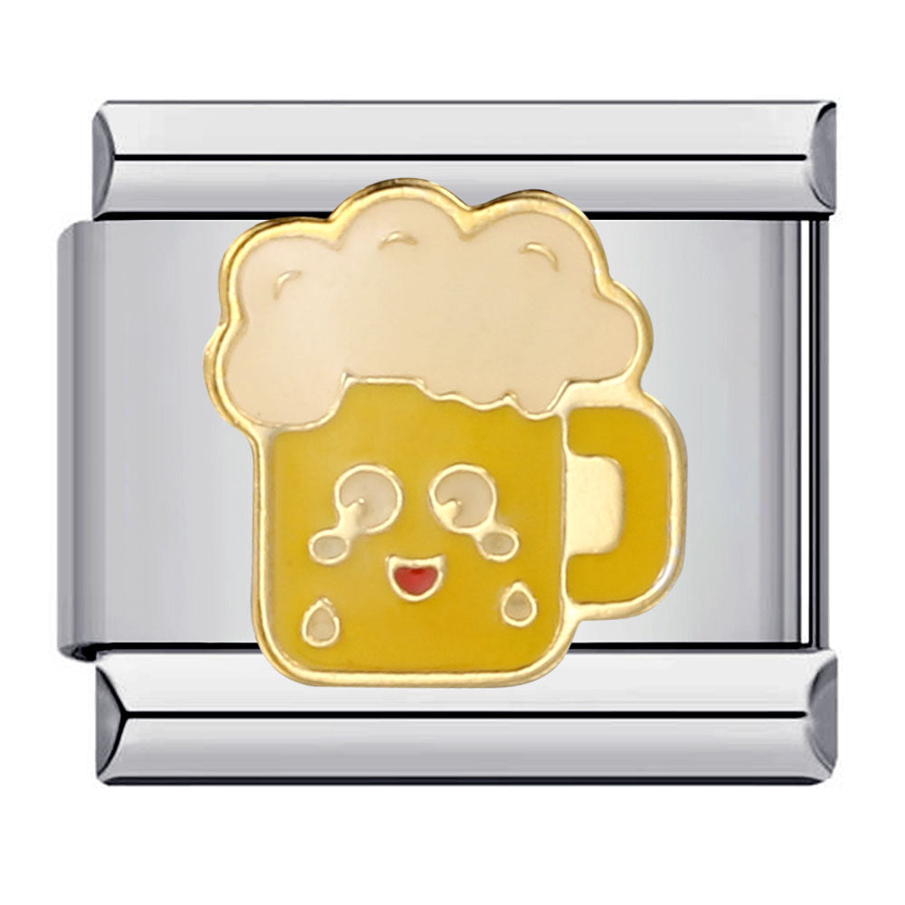 Delicious Food Italian Module Bracelet New Titanium Steel Welding Drip Oil Cartoon DIY Splicing Bracelet Delicious Food Italian Module Bracelet New Titanium Steel Welding Drip Oil Cartoon DIY Splicing Bracelet