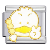 Cute Cartoon Character Series Titanium Steel Welding Drip Oil DIY Bracelet Italian Module Bracelet Accessories Wholesale Cute Cartoon Character Series Titanium Steel Welding Drip Oil DIY Bracelet Italian Module Bracelet Accessories Wholesale