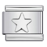 Gold and Silver Stamping Pattern Italian Module Bracelet Titanium Steel Drip Oil DIY Splicing Bracelet Wholesale Gold and Silver Stamping Pattern Italian Module Bracelet Titanium Steel Drip Oil DIY Splicing Bracelet Wholesale