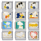 Classic Cartoon Dog DIY Bracelet Stainless Steel Italian Module Bracelet Titanium Steel Welded Drip Oil Strap Chain Classic Cartoon Dog DIY Bracelet Stainless Steel Italian Module Bracelet Titanium Steel Welded Drip Oil Strap Chain